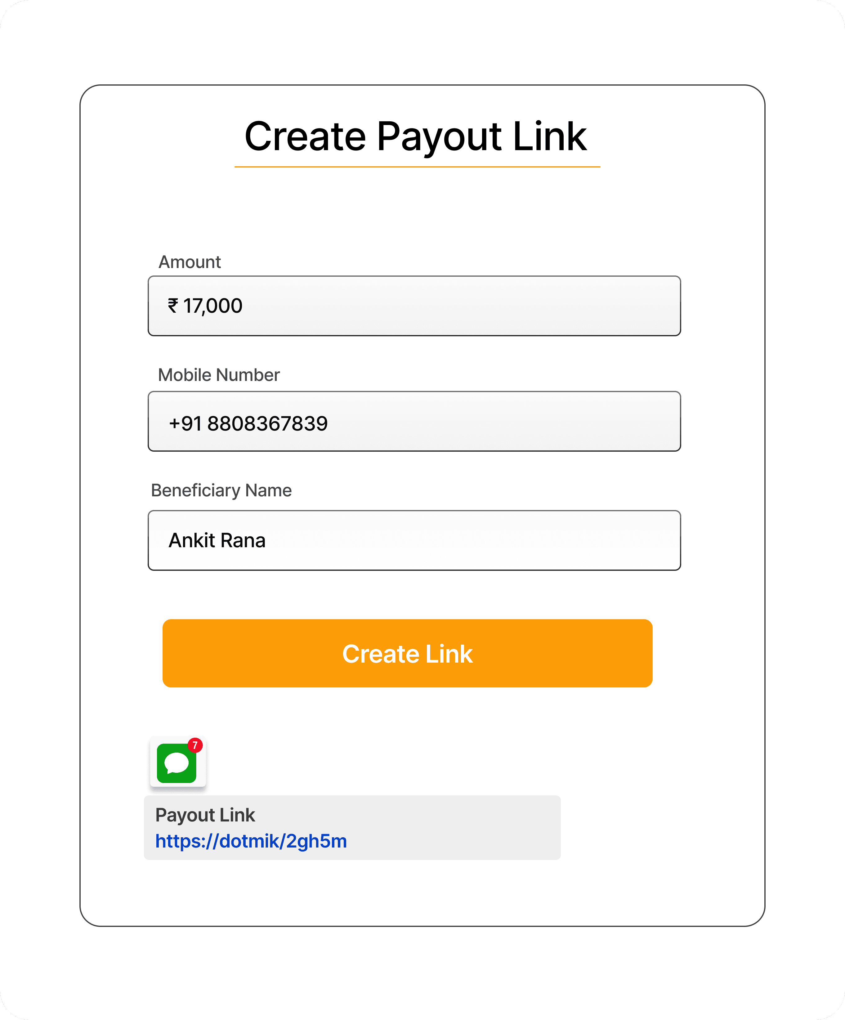 Create & Send Links