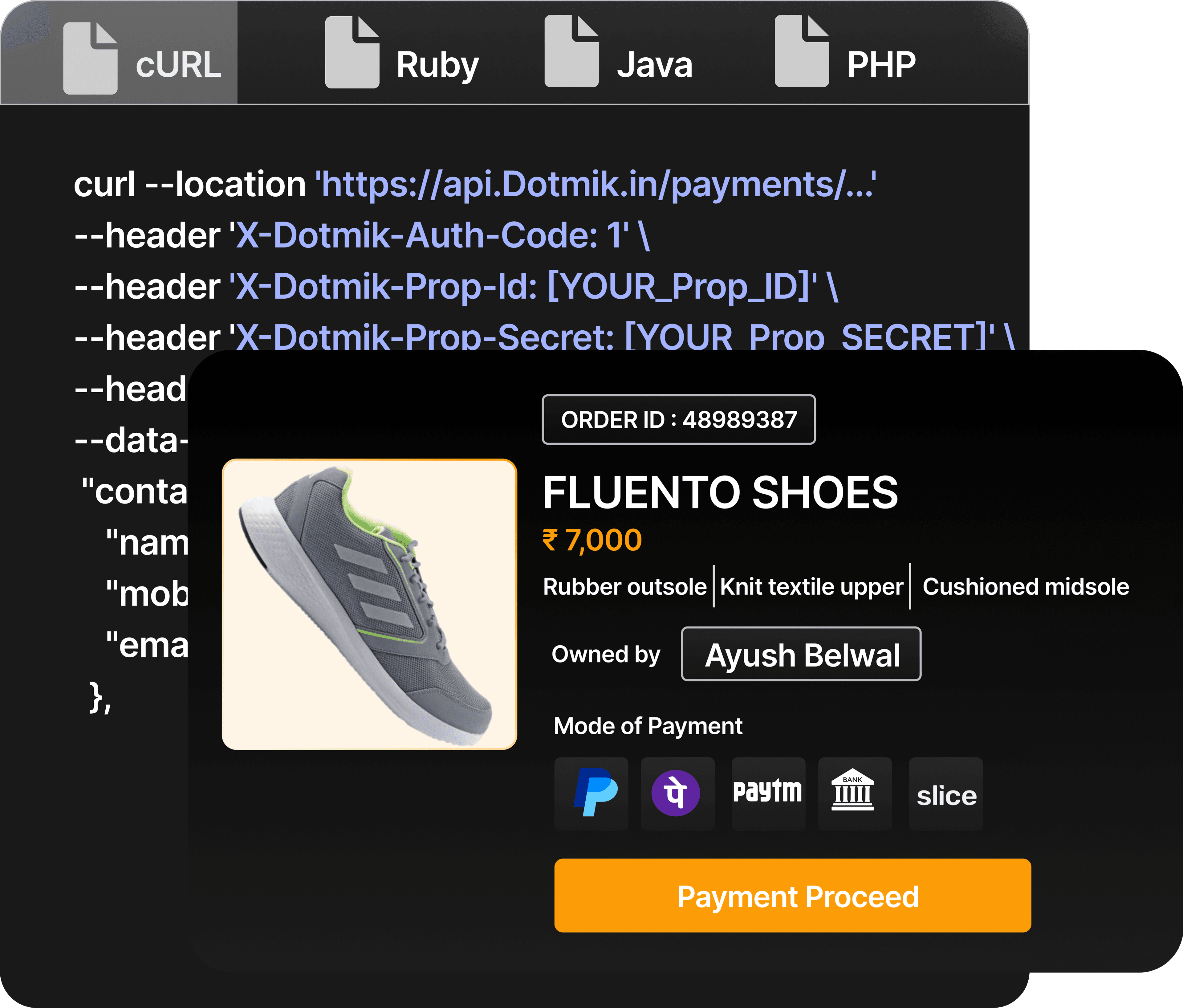 Create and track payout links via dashboard and APIs